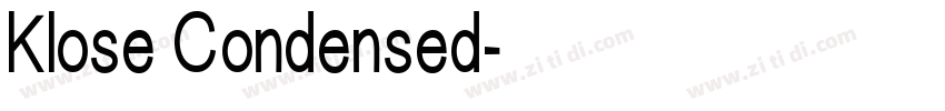 Klose Condensed字体转换